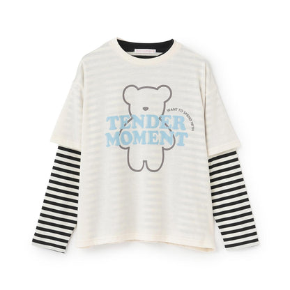 【7days】【吸水速幹／清爽】寬鬆短袖T恤+長袖T恤套裝