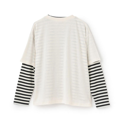 【7days】【吸水速幹／清爽】寬鬆短袖T恤+長袖T恤套裝