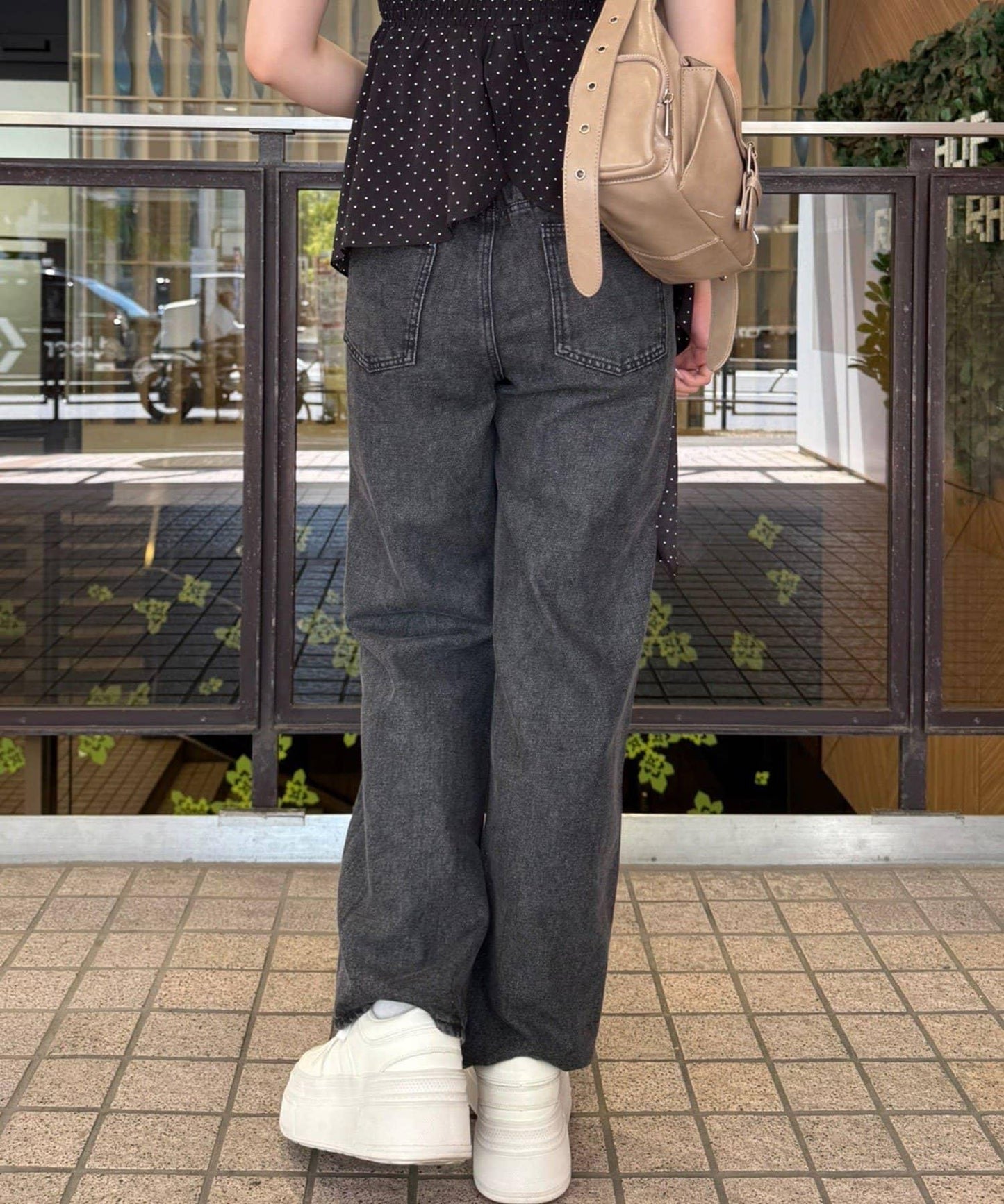 旬顏！損傷蕾絲牛仔褲