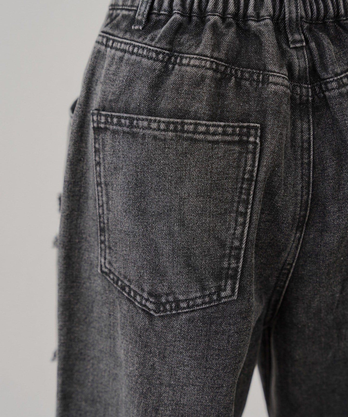 旬顏！損傷蕾絲牛仔褲