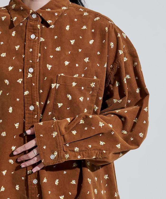 鄉村風格燈花圖案燈花布襯衫＜可搭配套裝＞