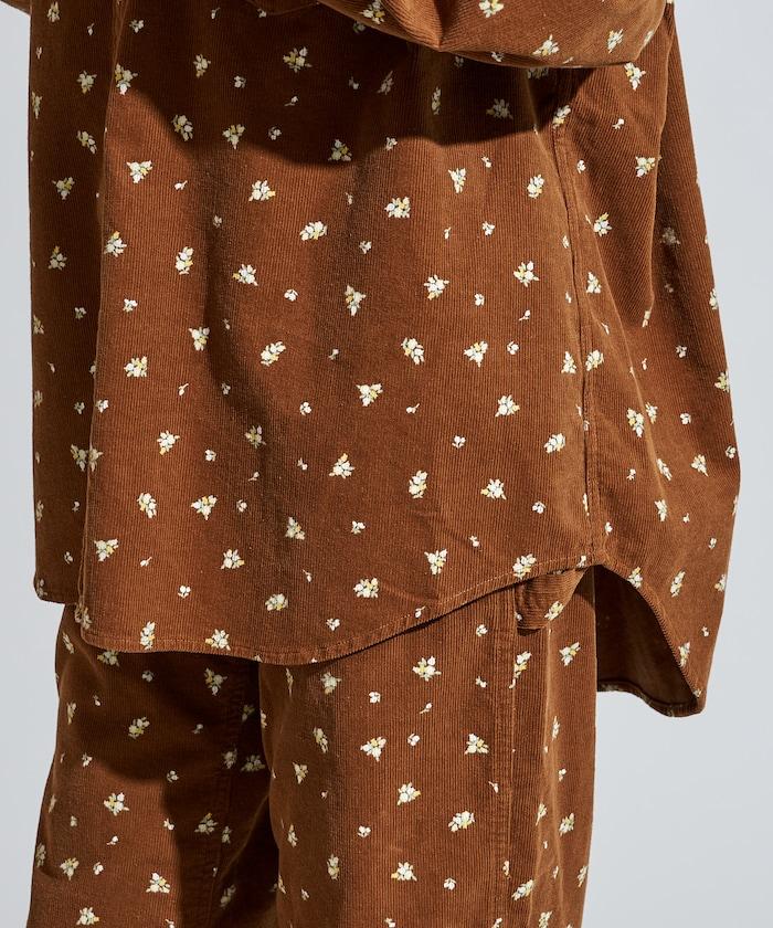 鄉村風格燈花圖案燈花布襯衫＜可搭配套裝＞