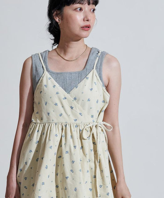 鄉村風格 燈芯絨 背心吊帶衫＜套裝搭配款＞