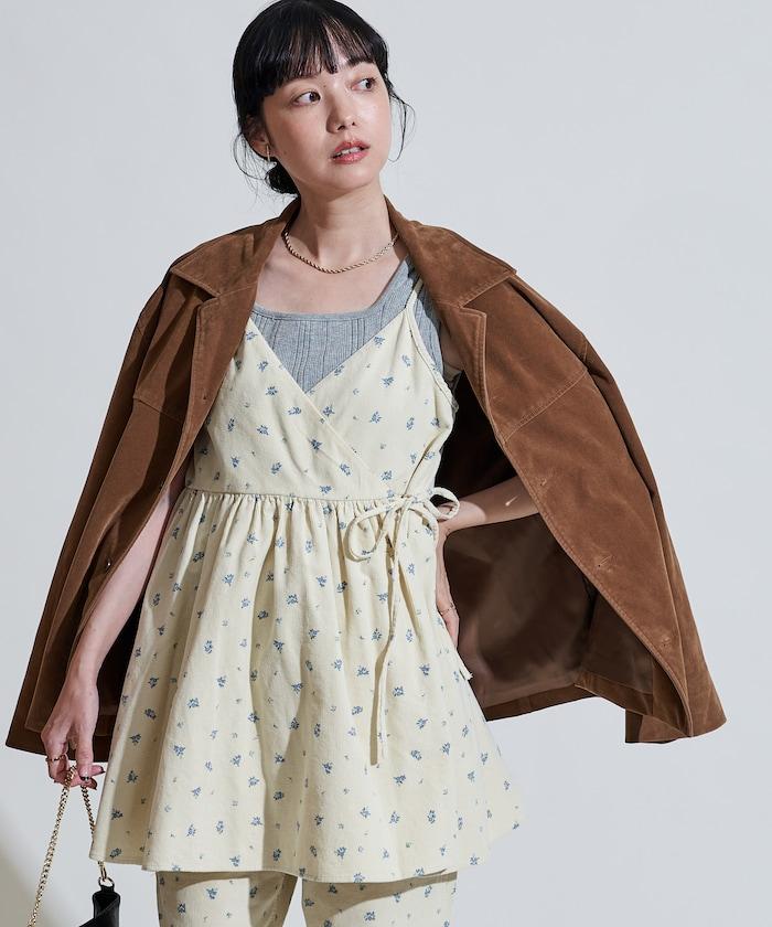 鄉村風格 燈芯絨 背心吊帶衫＜套裝搭配款＞