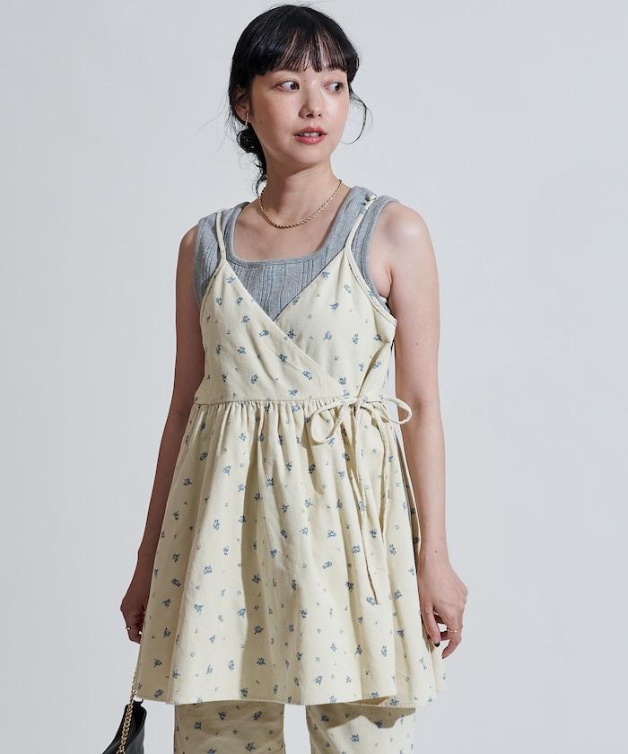 鄉村風格 燈芯絨 背心吊帶衫＜套裝搭配款＞