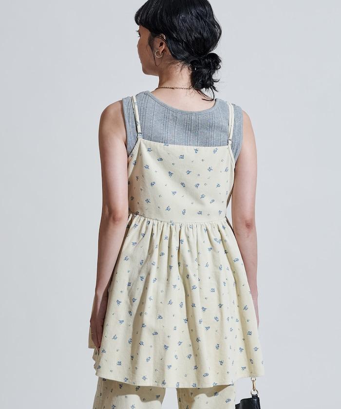 鄉村風格 燈芯絨 背心吊帶衫＜套裝搭配款＞