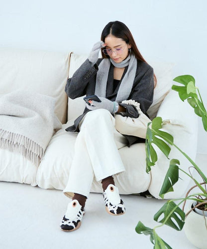 羊毛混紡半長圍巾《AIR》限定馬海毛半長圍巾