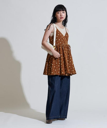 鄉村風格 燈芯絨 背心吊帶衫＜套裝搭配款＞