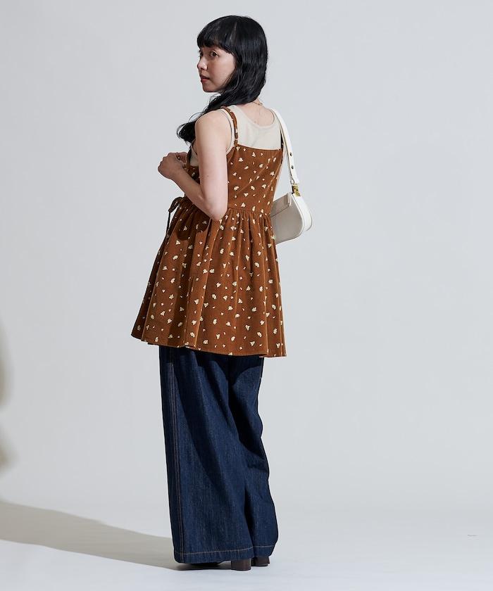 鄉村風格 燈芯絨 背心吊帶衫＜套裝搭配款＞