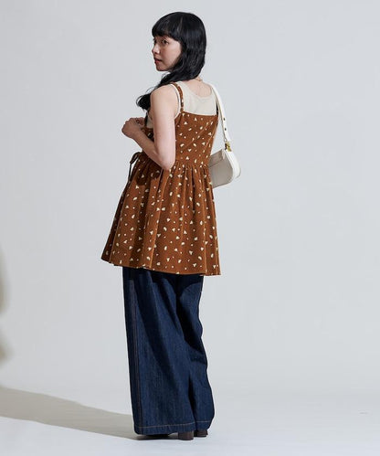 鄉村風格 燈芯絨 背心吊帶衫＜套裝搭配款＞