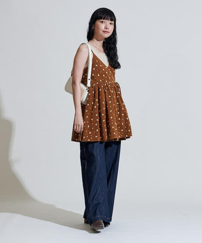 鄉村風格 燈芯絨 背心吊帶衫＜套裝搭配款＞