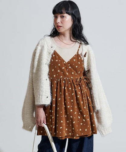 鄉村風格 燈芯絨 背心吊帶衫＜套裝搭配款＞