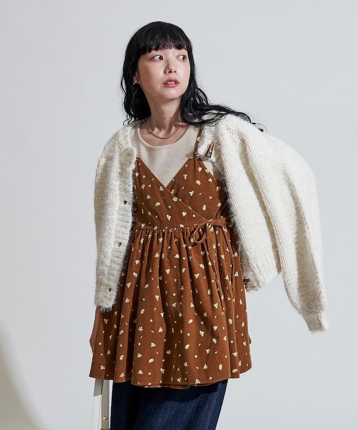 鄉村風格 燈芯絨 背心吊帶衫＜套裝搭配款＞