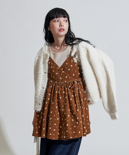 鄉村風格 燈芯絨 背心吊帶衫＜套裝搭配款＞