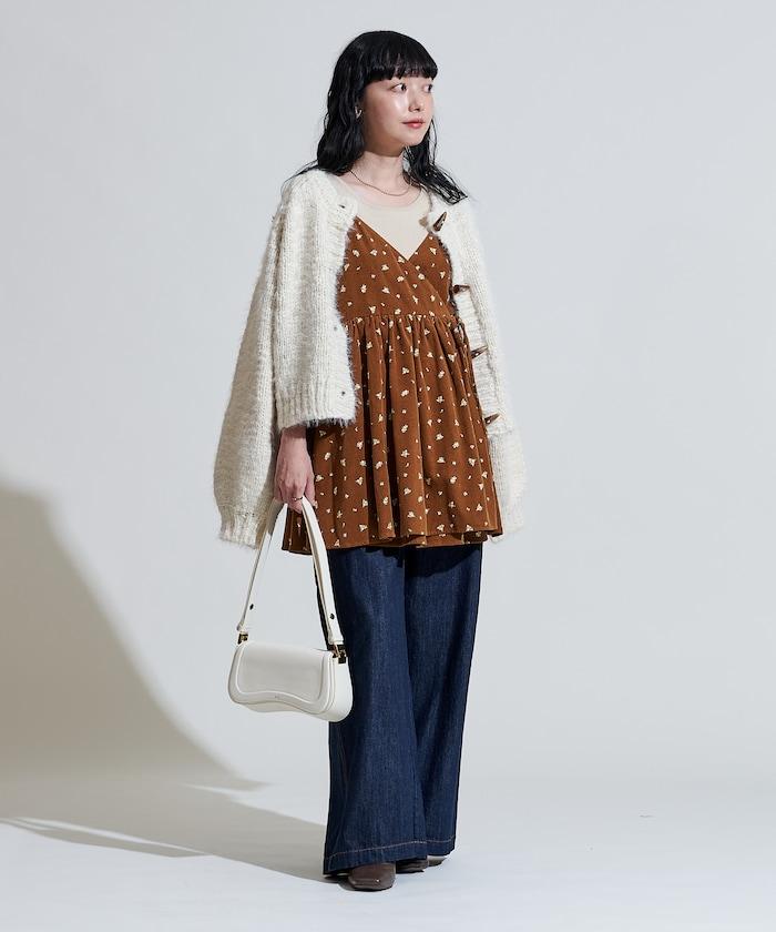 鄉村風格 燈芯絨 背心吊帶衫＜套裝搭配款＞