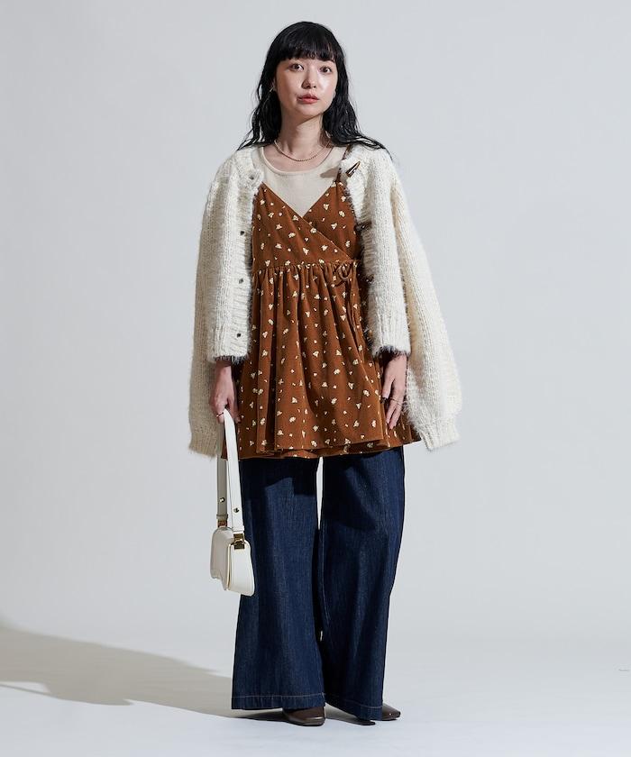 鄉村風格 燈芯絨 背心吊帶衫＜套裝搭配款＞