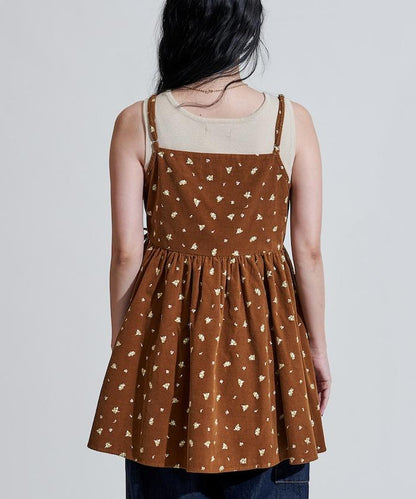 鄉村風格 燈芯絨 背心吊帶衫＜套裝搭配款＞