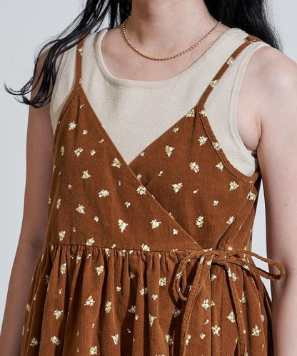 鄉村風格 燈芯絨 背心吊帶衫＜套裝搭配款＞