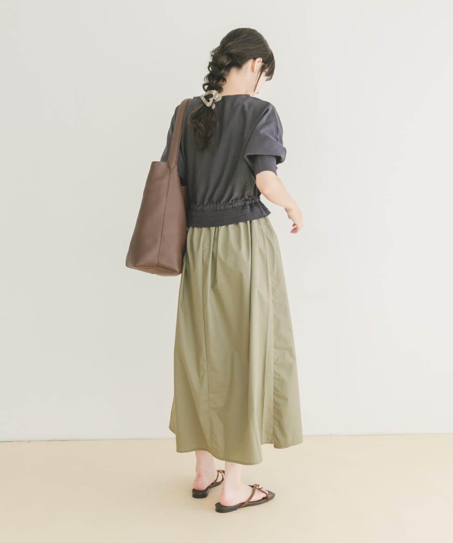 針織拼接連衣裙