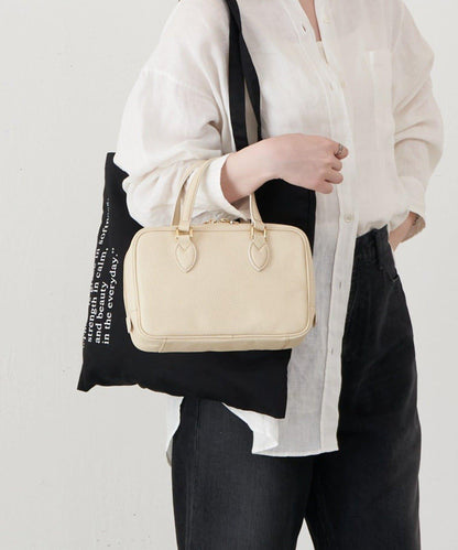 收縮皮革2WAY迷你波士頓包