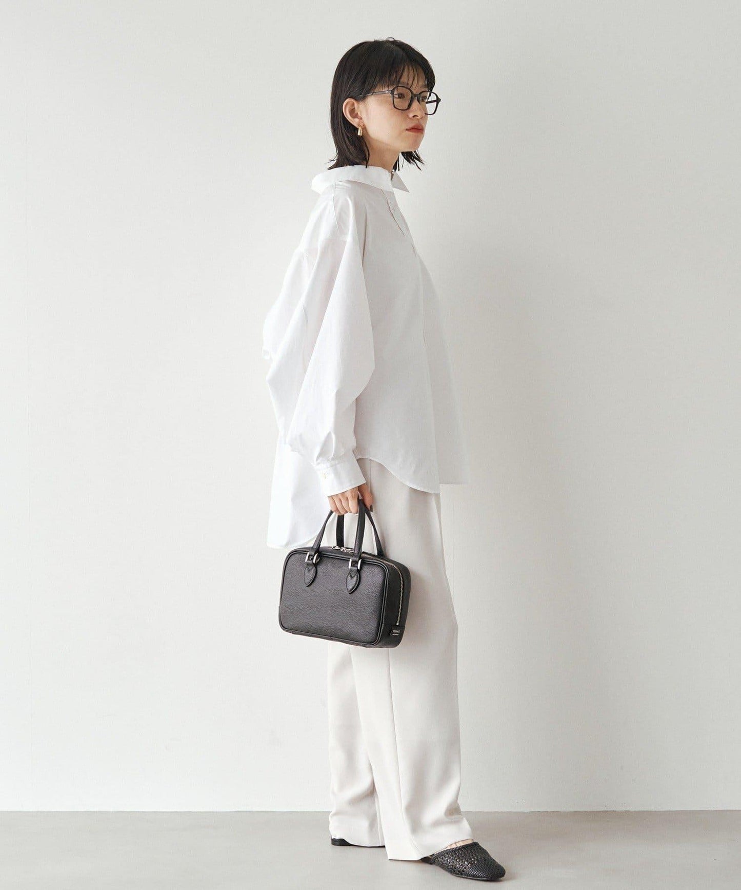 收縮皮革2WAY迷你波士頓包