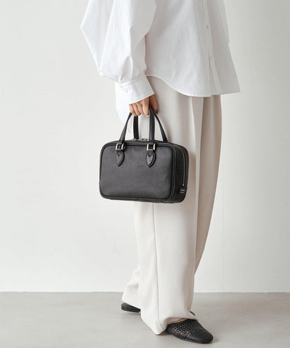 收縮皮革2WAY迷你波士頓包