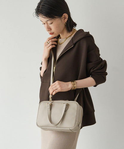 收縮皮革2WAY迷你波士頓包