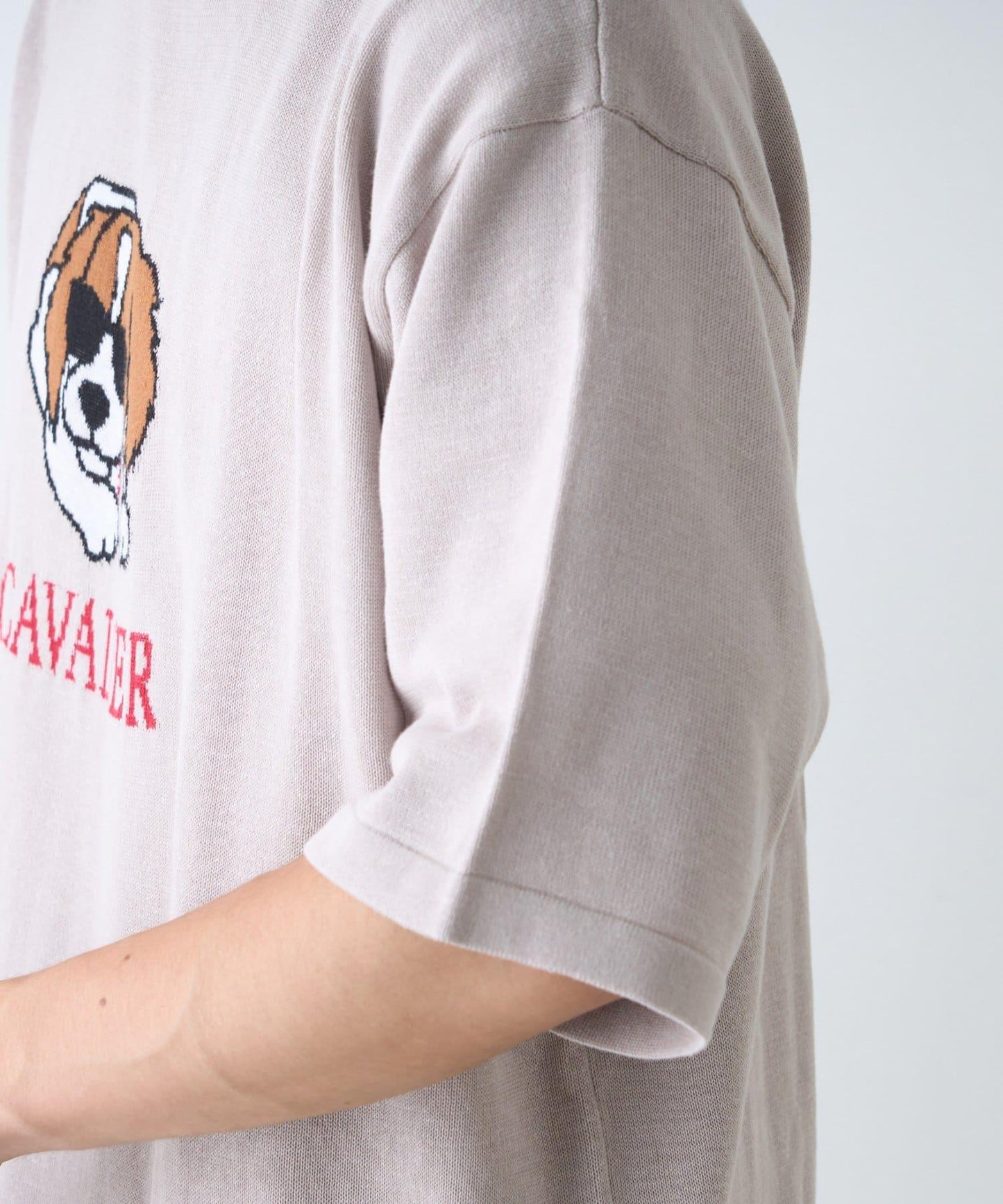 【男女通用】動物紋狗夏季針織半袖T恤