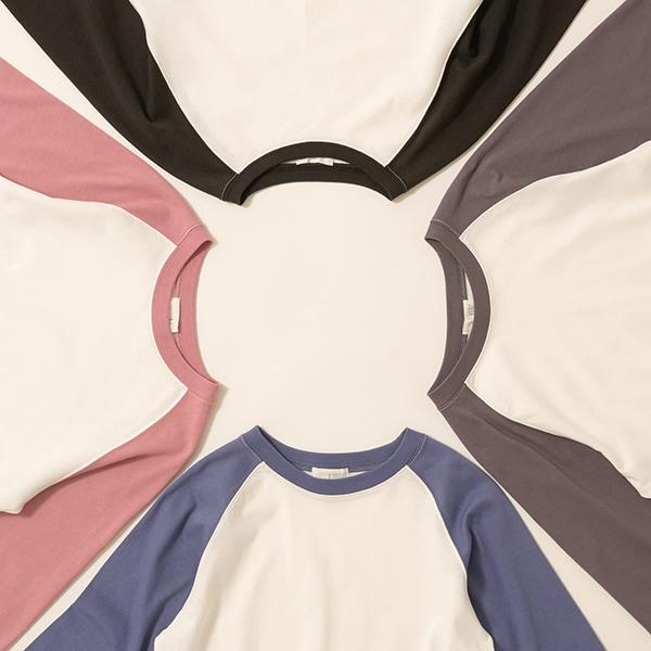 【舒適天竺】寬鬆版型插肩袖T恤