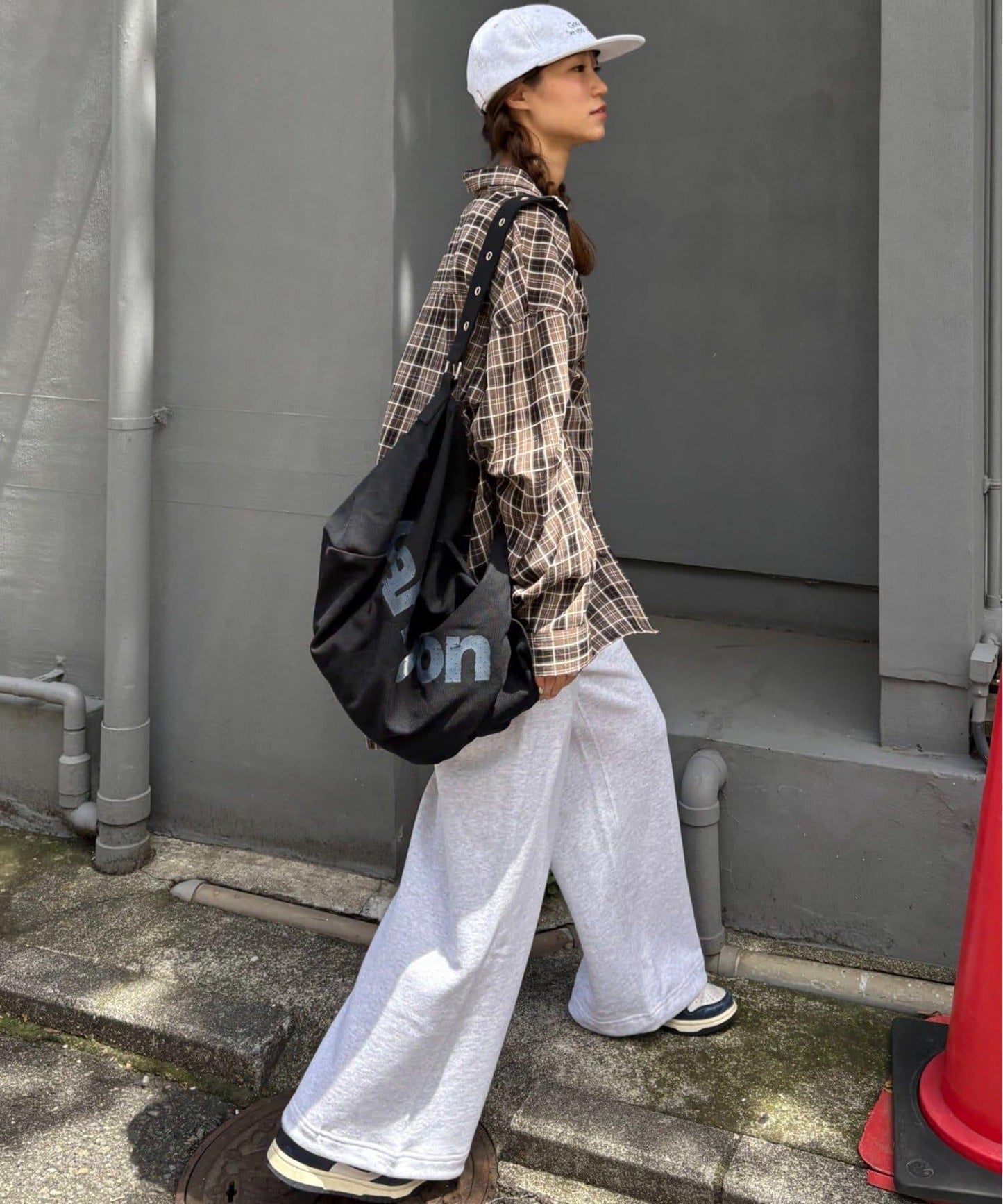 【男女通用】商場混紡長袖格子襯衫