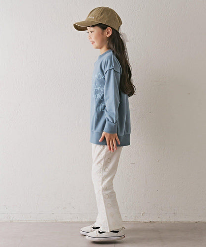 【兒童】【男女通用】標誌刺繡寬鬆衛衣