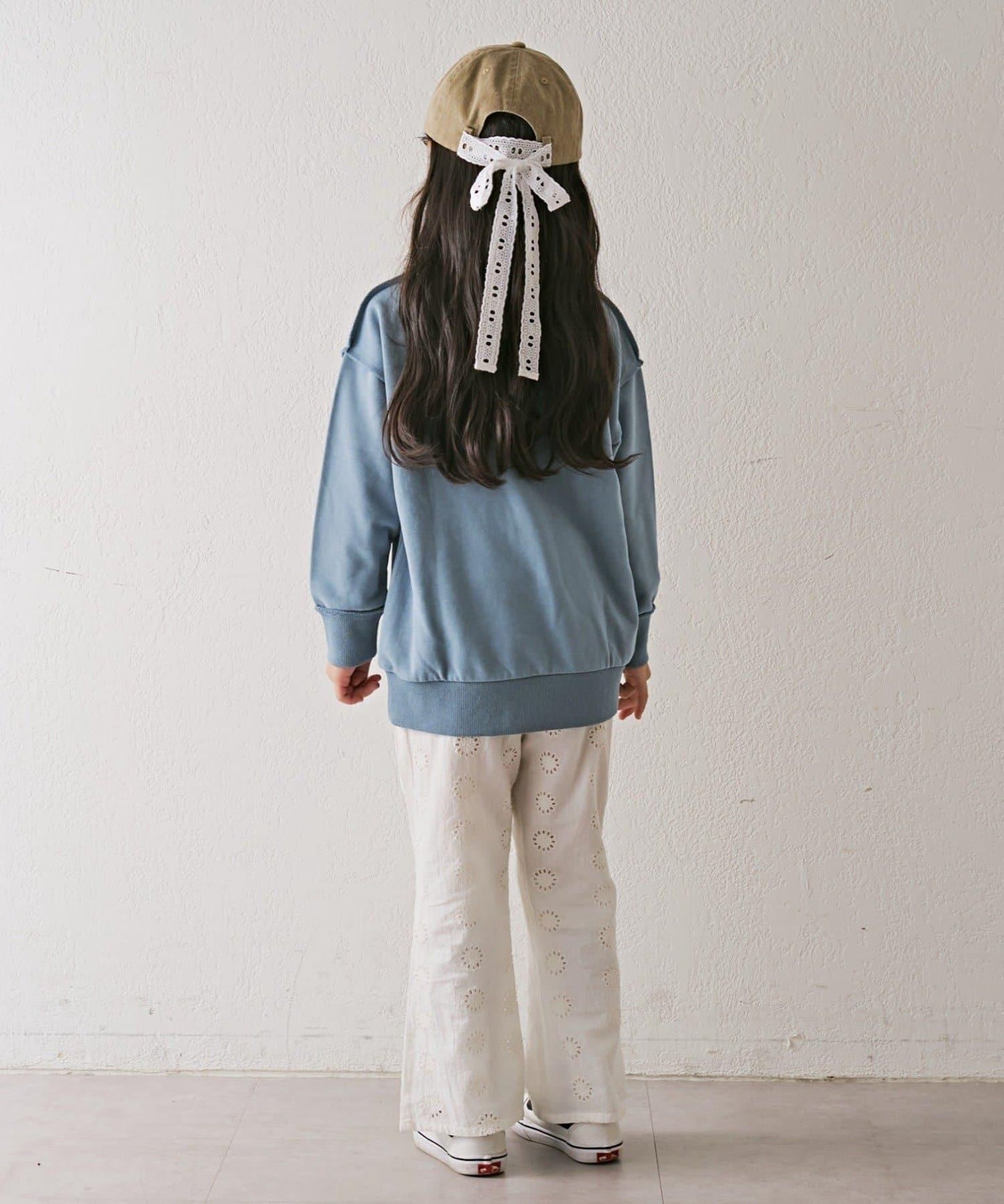 【兒童】【男女通用】標誌刺繡寬鬆衛衣