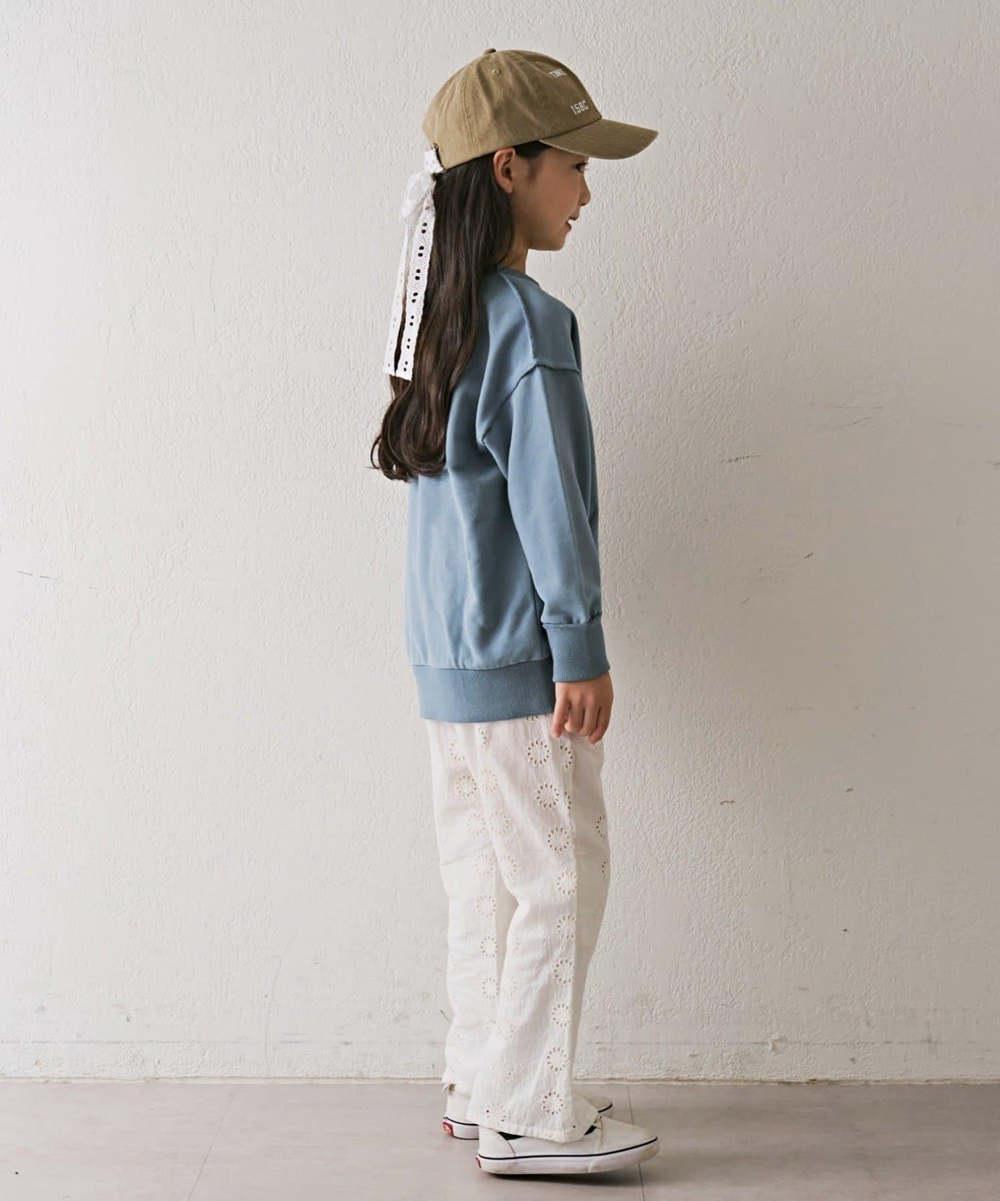 【兒童】【男女通用】標誌刺繡寬鬆衛衣