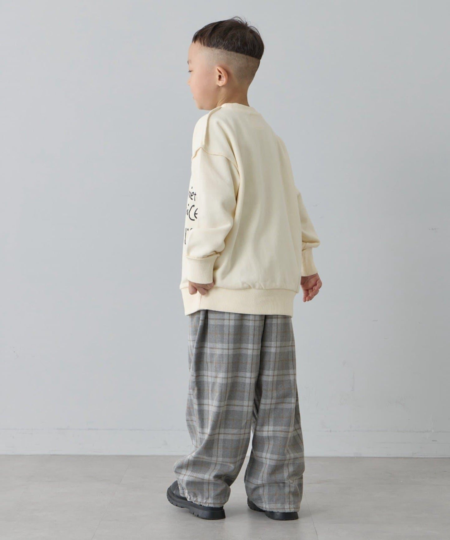 【兒童】【男女通用】標誌刺繡寬鬆衛衣