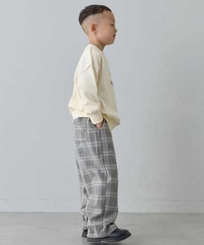 【兒童】【男女通用】標誌刺繡寬鬆衛衣