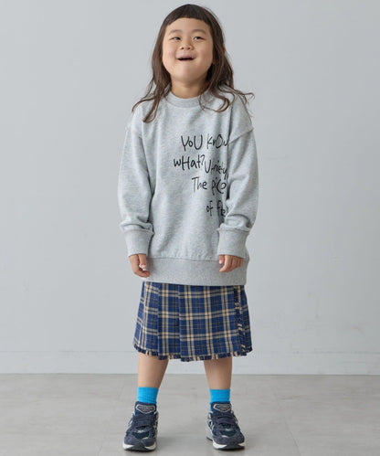 【兒童】【男女通用】標誌刺繡寬鬆衛衣