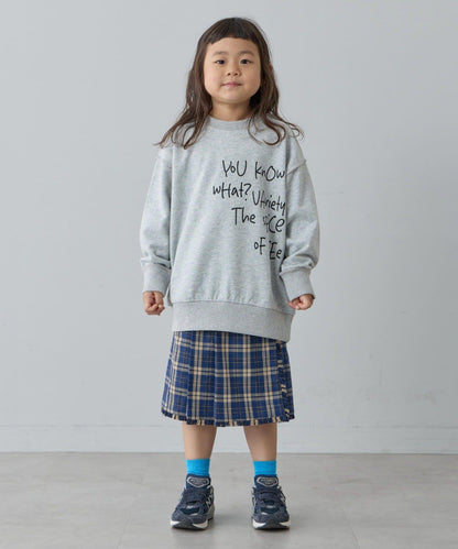 【兒童】【男女通用】標誌刺繡寬鬆衛衣