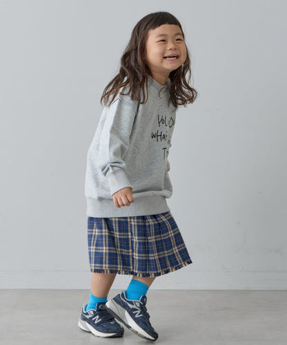 【兒童】【男女通用】標誌刺繡寬鬆衛衣