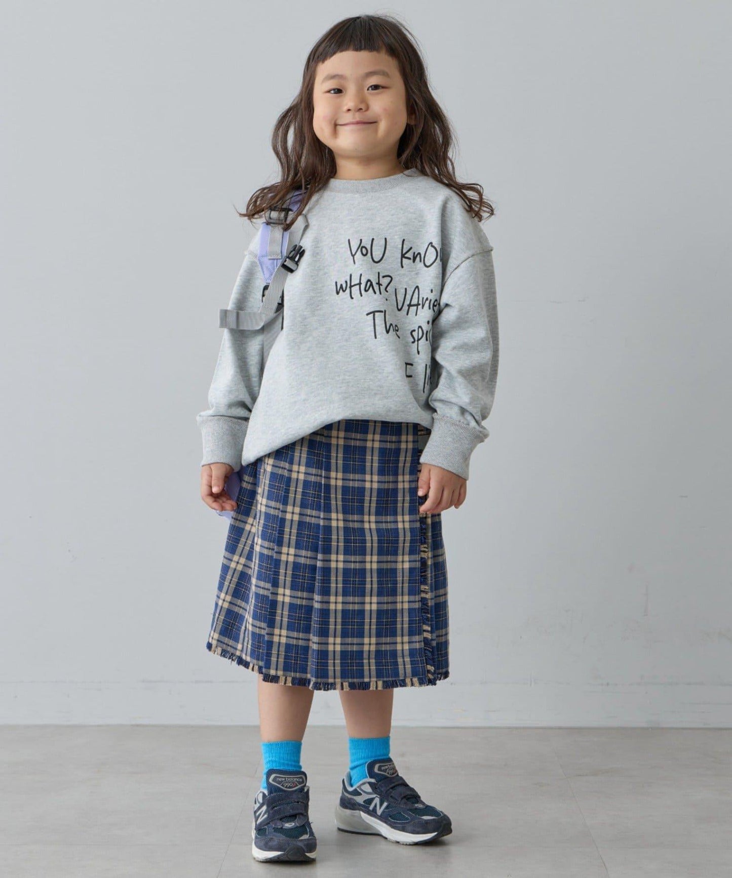 【兒童】【男女通用】標誌刺繡寬鬆衛衣