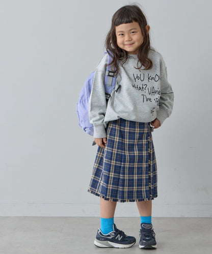 【兒童】【男女通用】標誌刺繡寬鬆衛衣