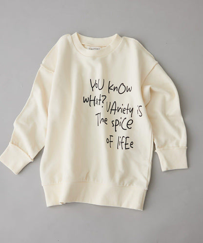 【兒童】【男女通用】標誌刺繡寬鬆衛衣