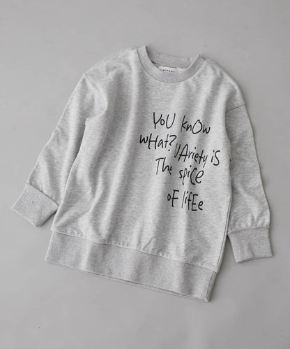 【兒童】【男女通用】標誌刺繡寬鬆衛衣