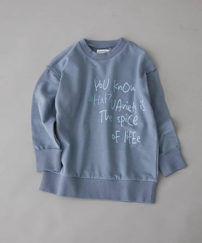 【兒童】【男女通用】標誌刺繡寬鬆衛衣