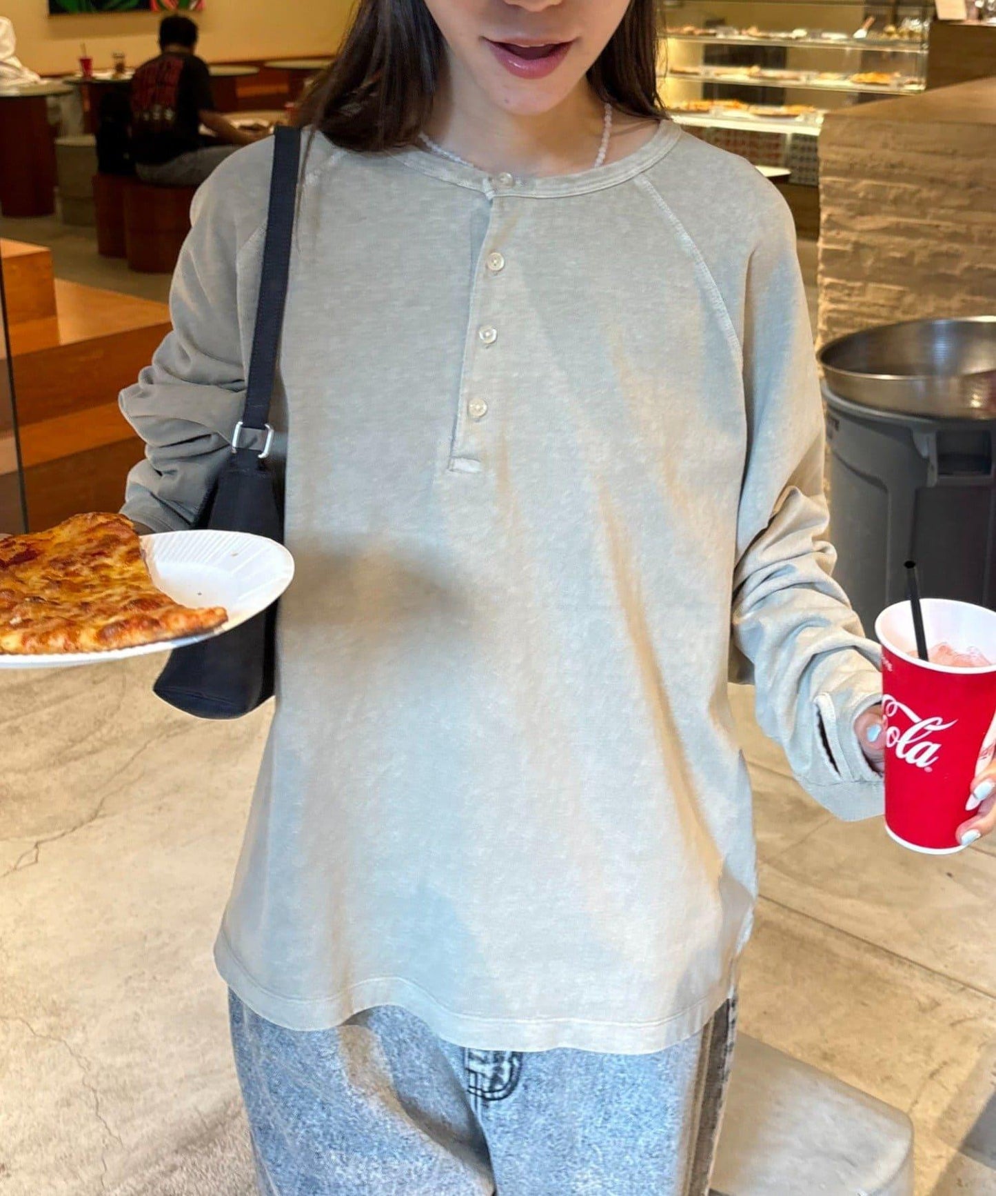 【男女通用】顏料半開領T恤