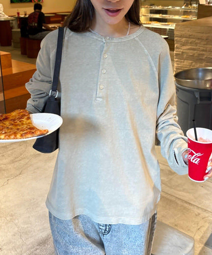 【男女通用】顏料半開領T恤