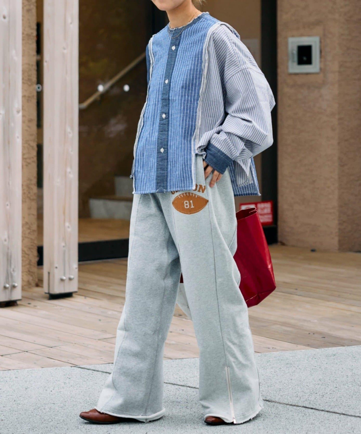 etsinta改良款拉鍊喇叭褲