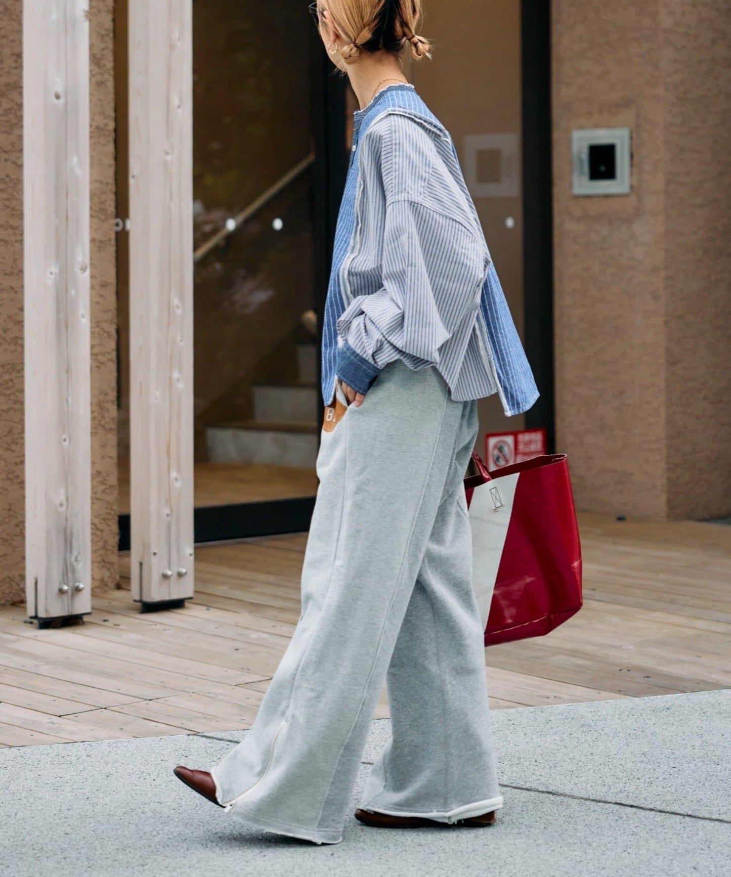 etsinta改良款拉鍊喇叭褲