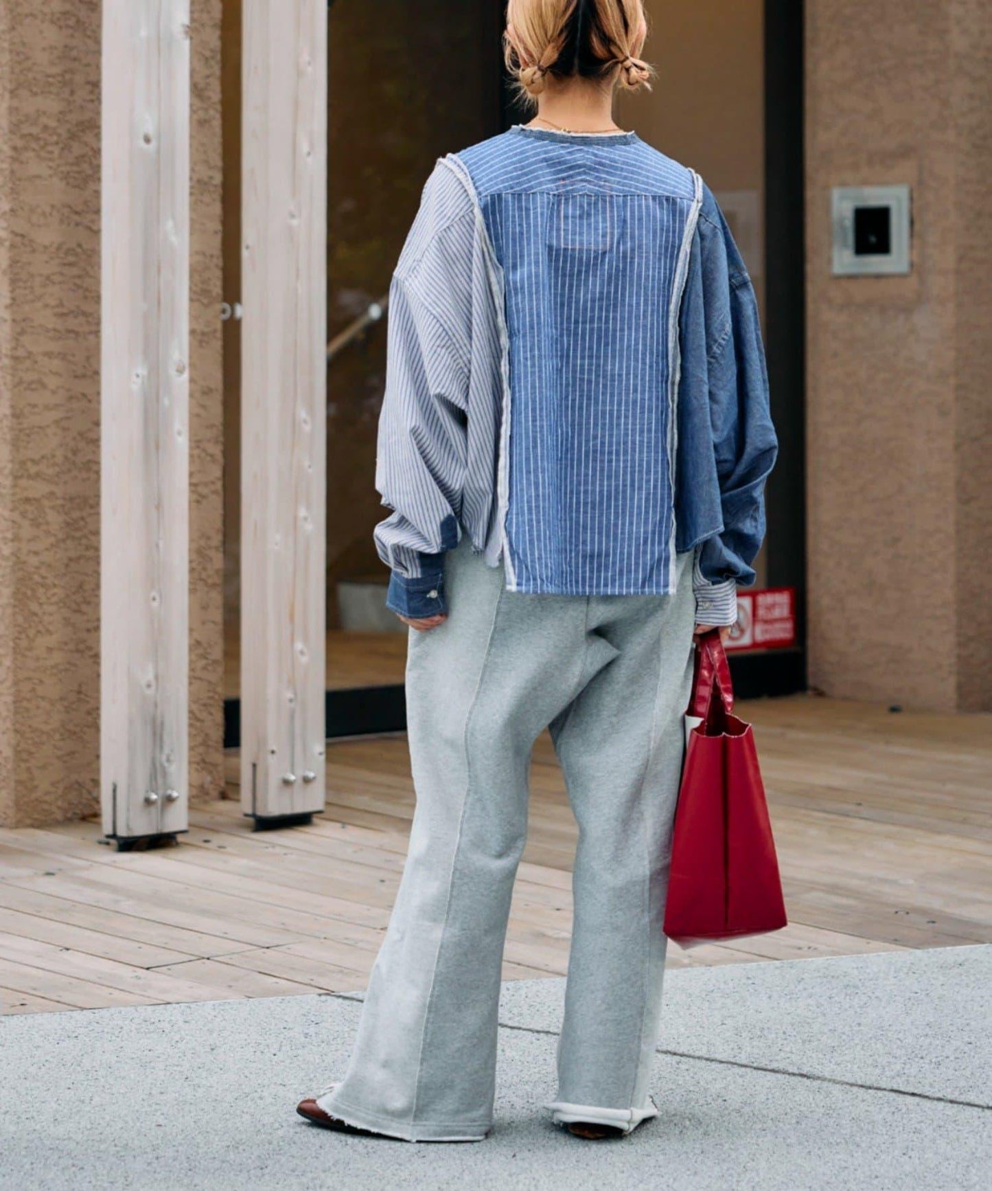 etsinta改良款拉鍊喇叭褲