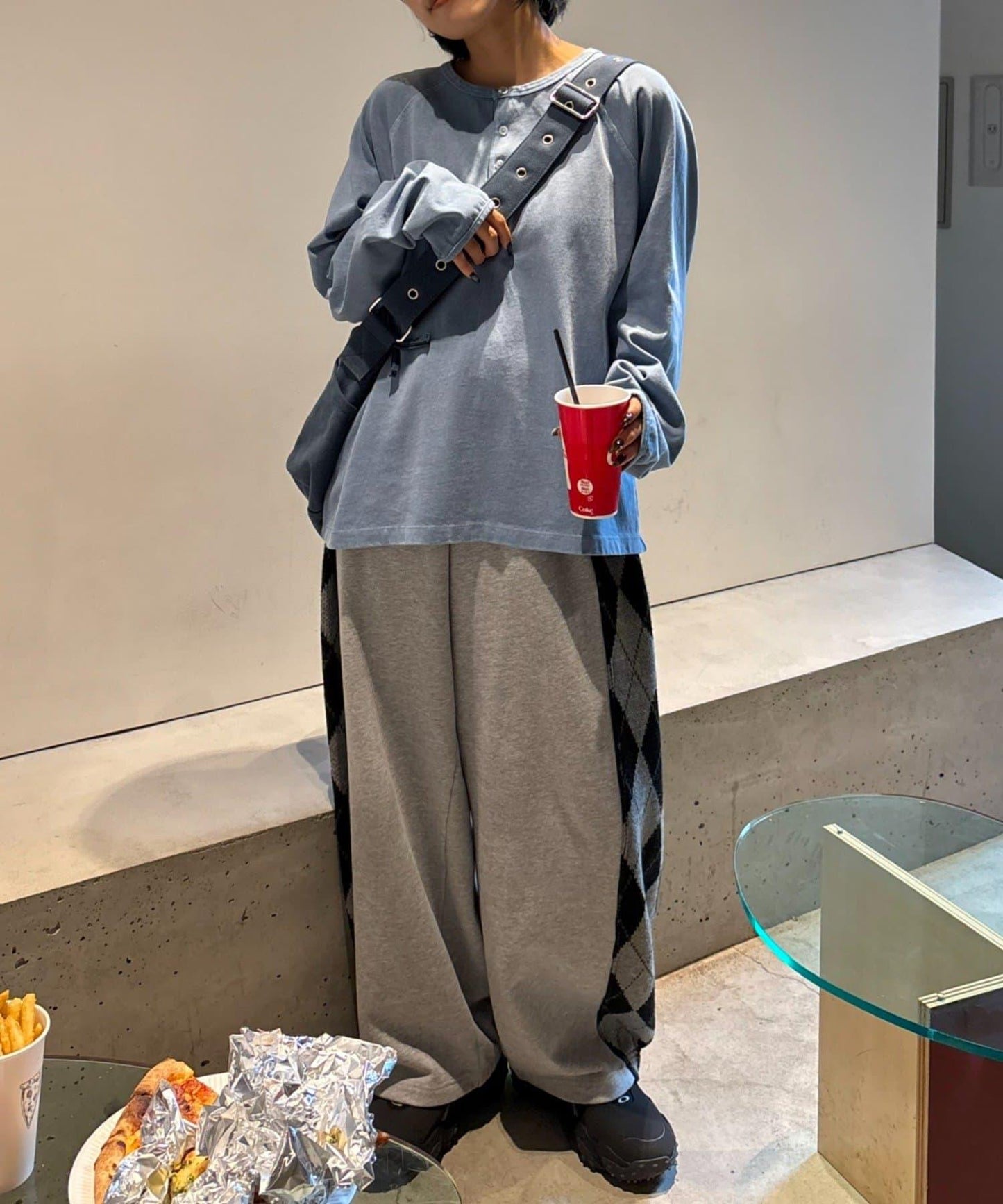 【男女通用】顏料半開領T恤