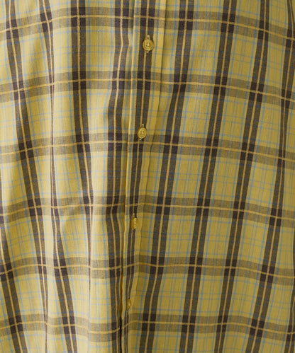 【男女通用】商場混紡長袖格子襯衫